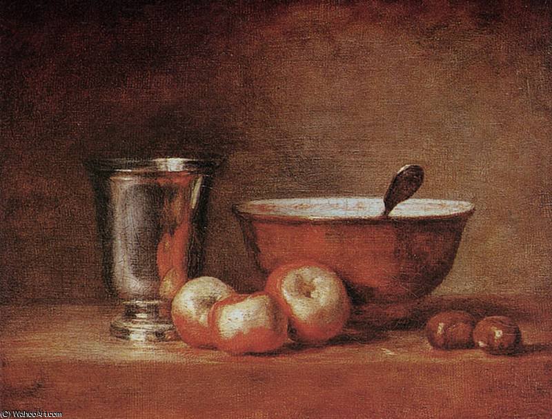 Wikioo.org - The Encyclopedia of Fine Arts - Painting, Artwork by Jean-Baptiste Simeon Chardin - The silver cup