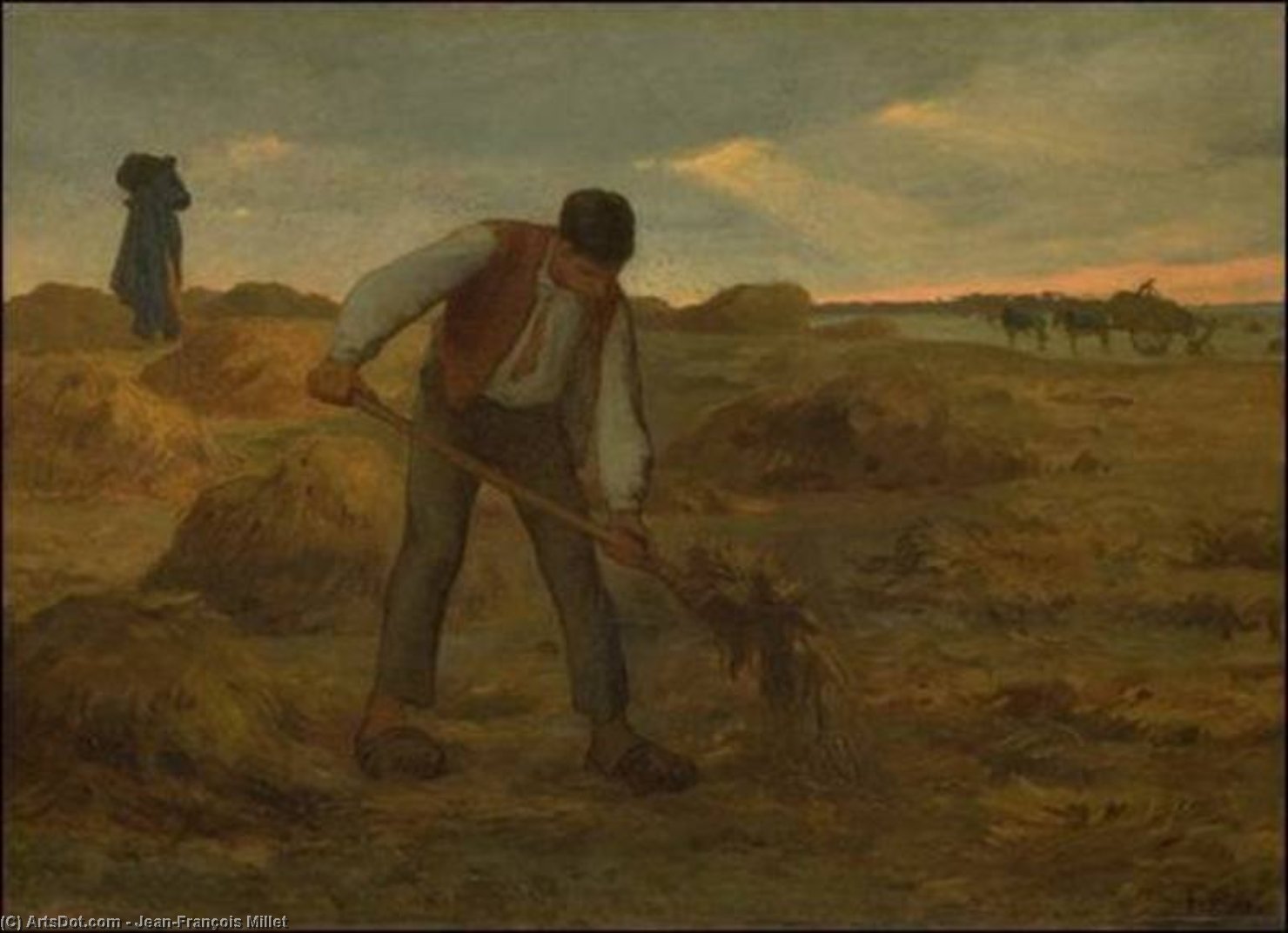 Wikioo.org - The Encyclopedia of Fine Arts - Painting, Artwork by Jean-François Millet - peasant spreading manure