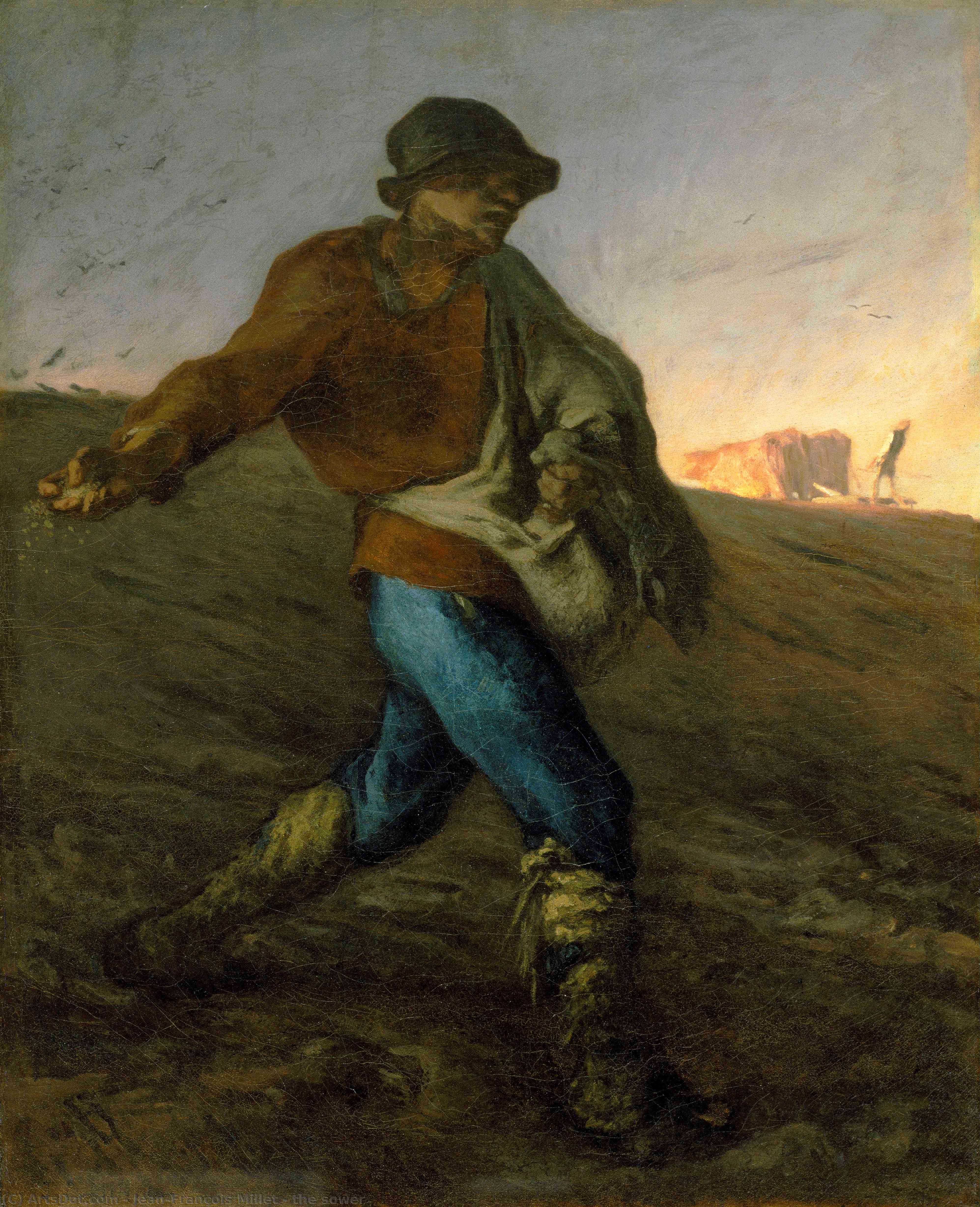 WikiOO.org - Encyclopedia of Fine Arts - Lukisan, Artwork Jean-François Millet - the sower