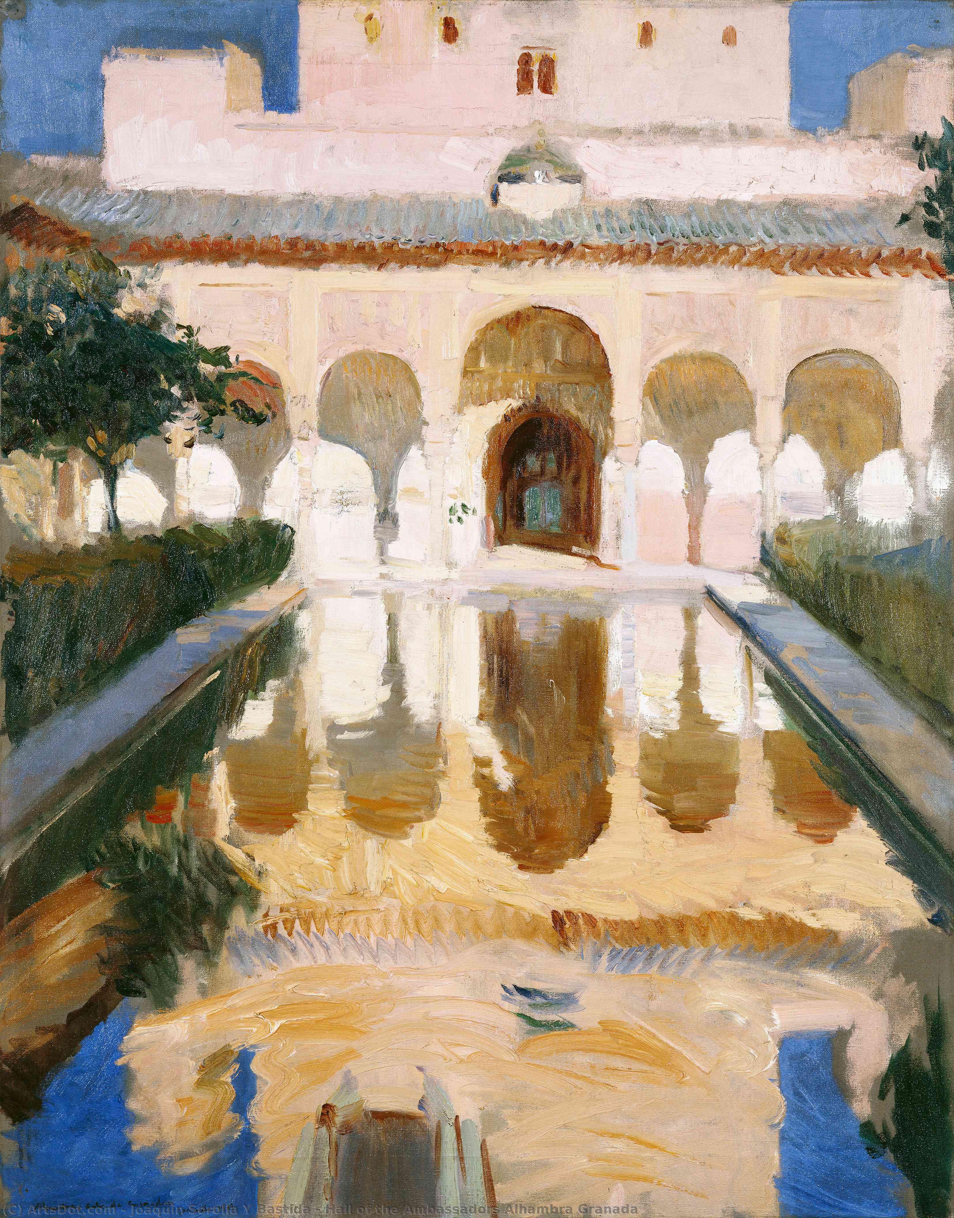 Wikioo.org - Bách khoa toàn thư về mỹ thuật - Vẽ tranh, Tác phẩm nghệ thuật Joaquin Sorolla Y Bastida - Hall of the Ambassadors Alhambra Granada