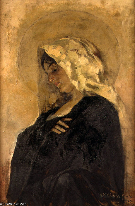 Wikioo.org – L'Encyclopédie des Beaux Arts - Peinture, Oeuvre de Joaquin Sorolla Y Bastida - la virgen maria