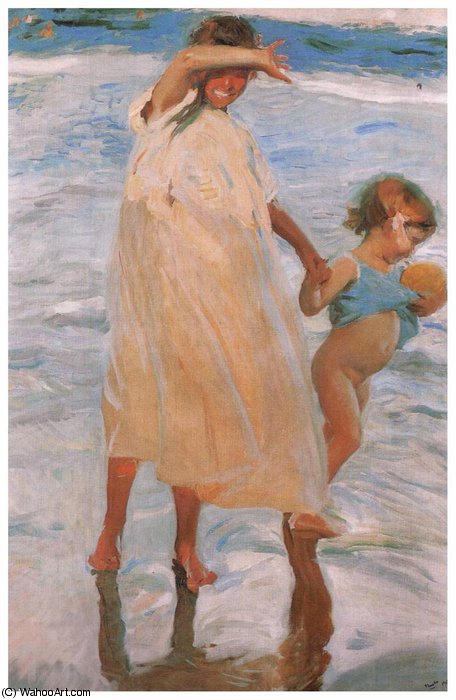 WikiOO.org - אנציקלופדיה לאמנויות יפות - ציור, יצירות אמנות Joaquin Sorolla Y Bastida - Las dos hermanas