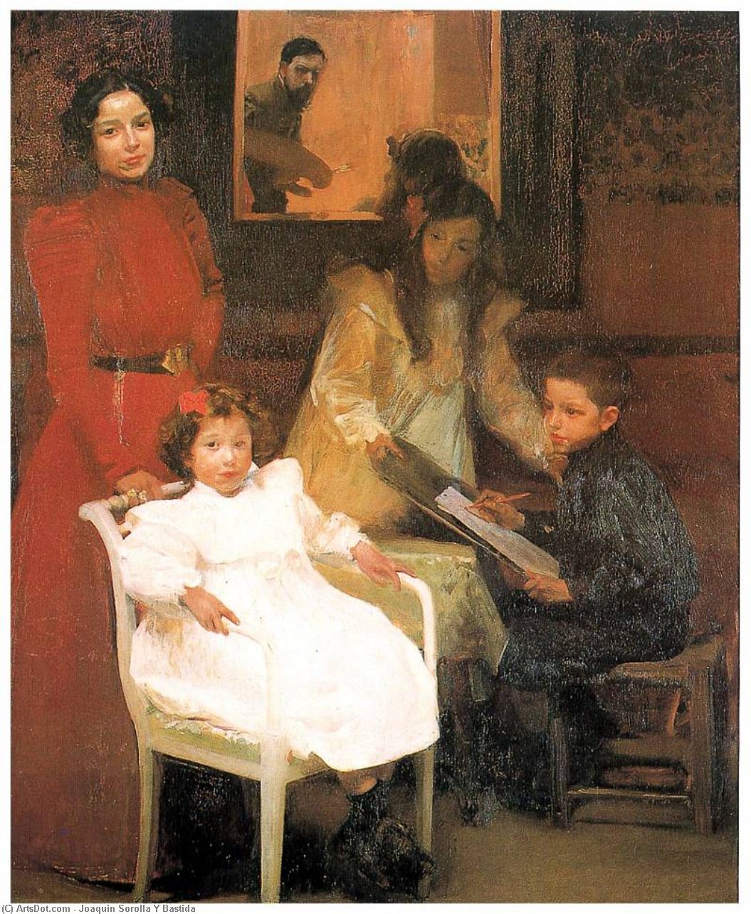 Wikioo.org - The Encyclopedia of Fine Arts - Painting, Artwork by Joaquin Sorolla Y Bastida - Mi familia