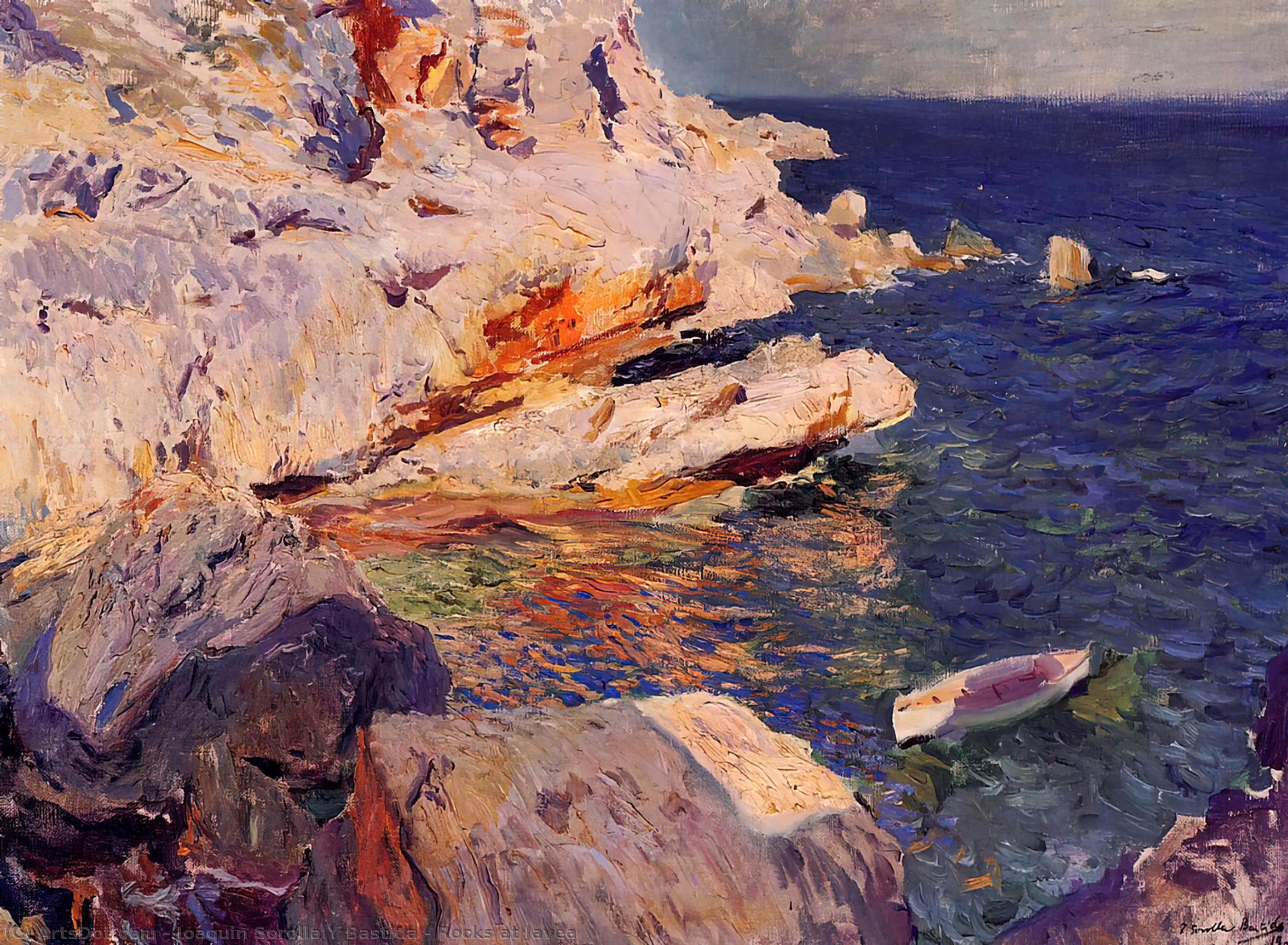 Wikioo.org - The Encyclopedia of Fine Arts - Painting, Artwork by Joaquin Sorolla Y Bastida - Rocks at Javea