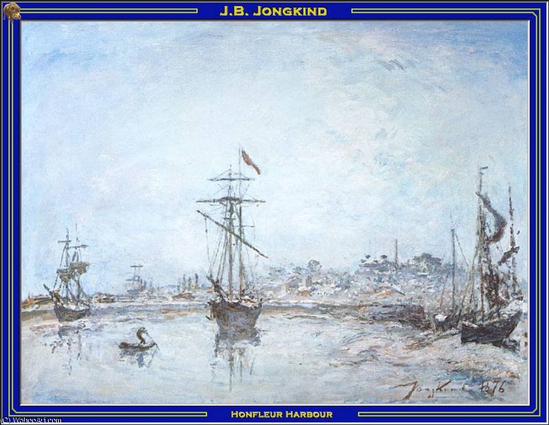 Wikioo.org - The Encyclopedia of Fine Arts - Painting, Artwork by Johan Barthold Jongkind - honfleur harbour