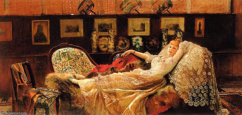 Wikioo.org - The Encyclopedia of Fine Arts - Painting, Artwork by John Atkinson Grimshaw - day dreams