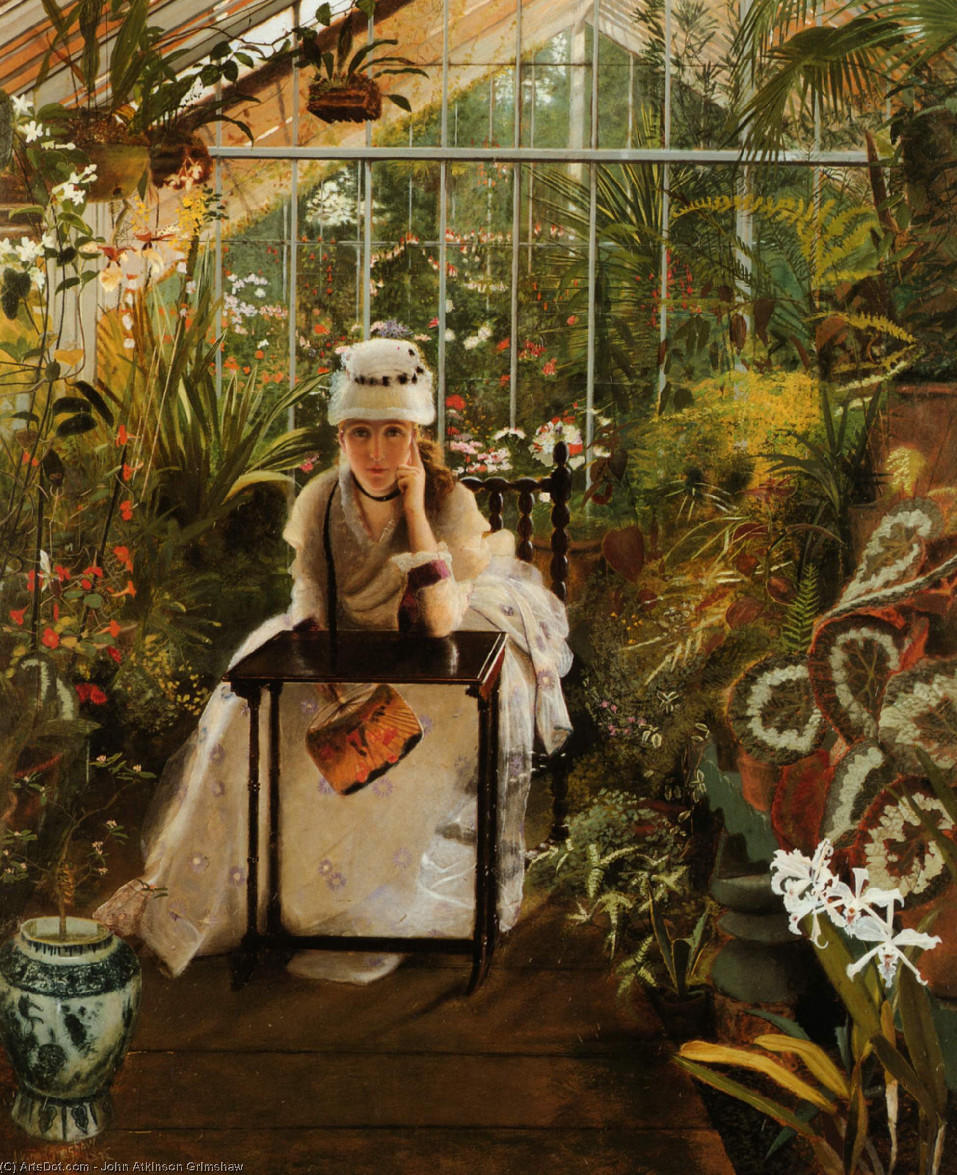 Wikioo.org – L'Encyclopédie des Beaux Arts - Peinture, Oeuvre de John Atkinson Grimshaw - il pensoroso