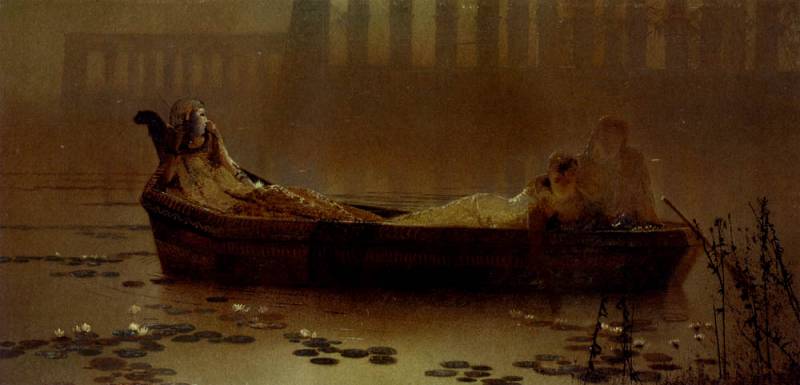 Wikioo.org - The Encyclopedia of Fine Arts - Painting, Artwork by John Atkinson Grimshaw - The lotus gatherers