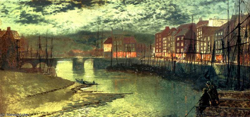 Wikioo.org - The Encyclopedia of Fine Arts - Painting, Artwork by John Atkinson Grimshaw - whitby docks