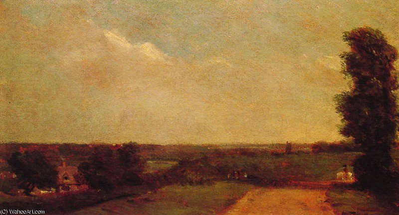 WikiOO.org - 백과 사전 - 회화, 삽화 John Constable - View towards Dedham