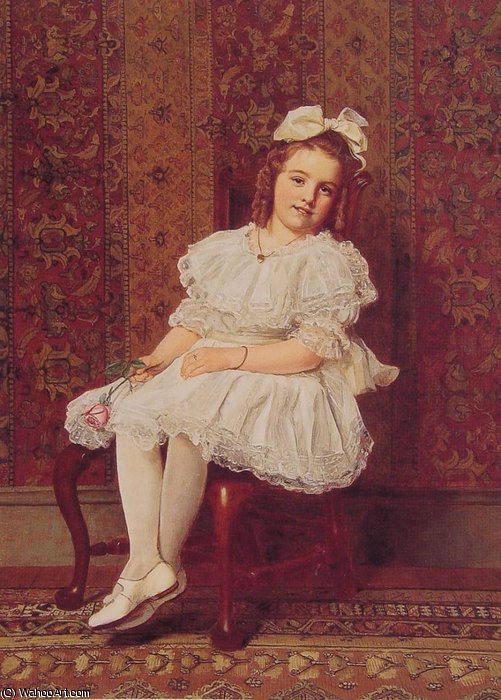 Wikioo.org - The Encyclopedia of Fine Arts - Painting, Artwork by John George Brown - Portrait of Miss Gibson