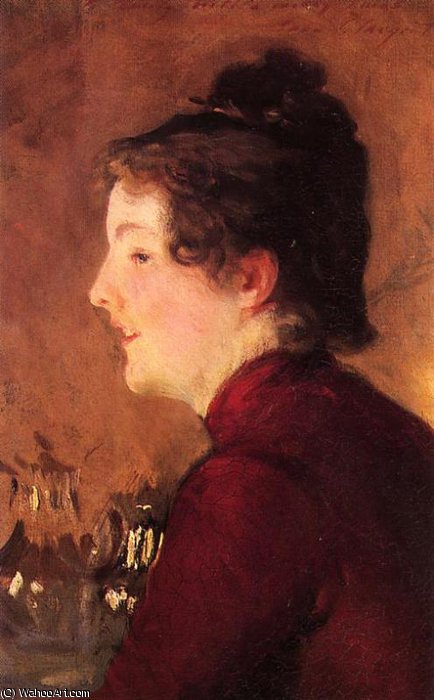 WikiOO.org - Enciklopedija dailės - Tapyba, meno kuriniai John Singer Sargent - A Portrait of Violet