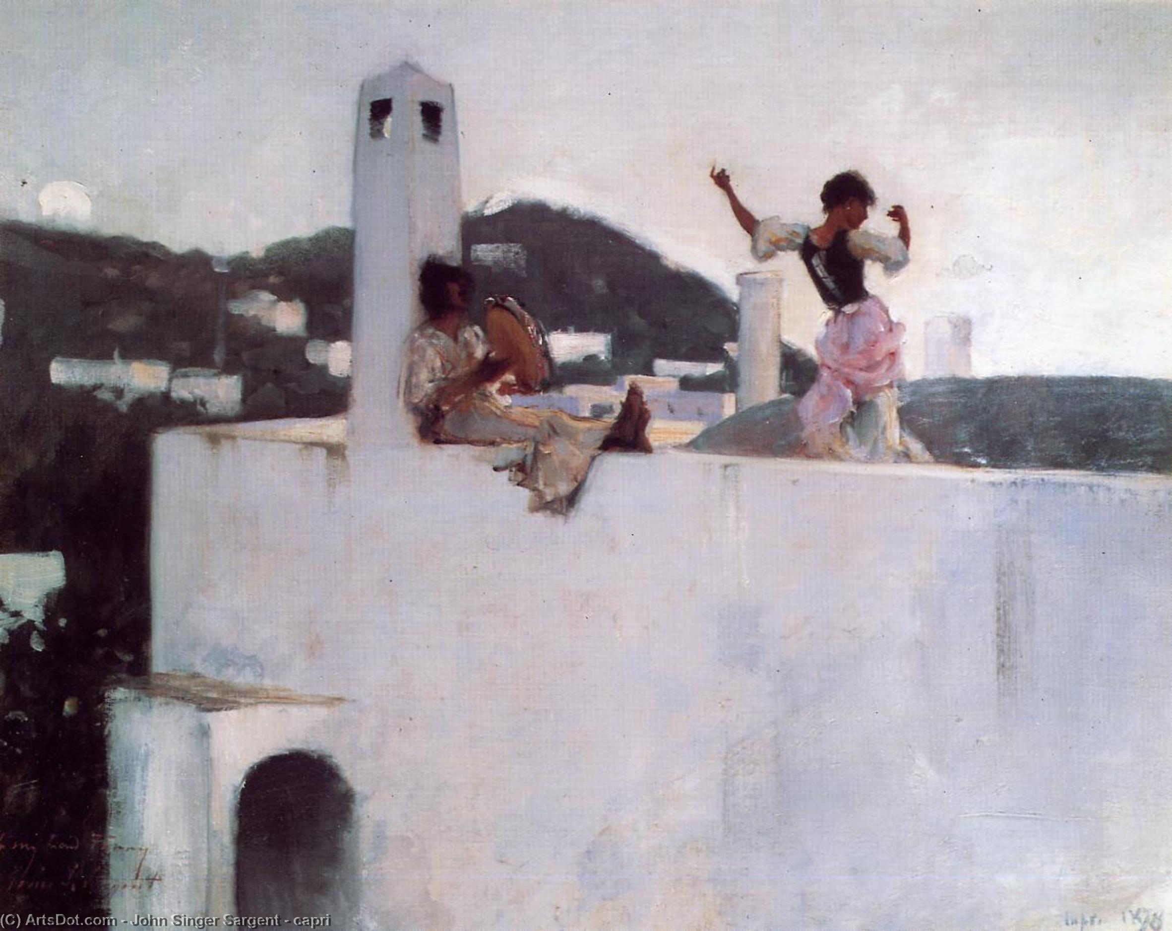 Wikioo.org - The Encyclopedia of Fine Arts - Painting, Artwork by John Singer Sargent - capri