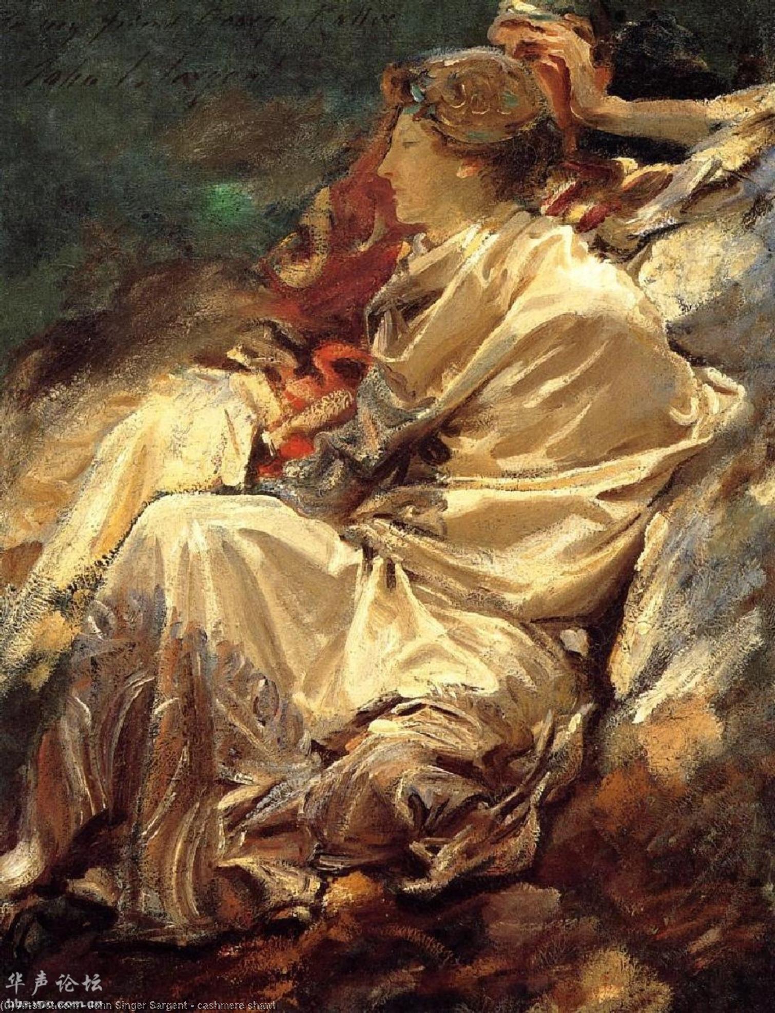 Wikioo.org - The Encyclopedia of Fine Arts - Painting, Artwork by John Singer Sargent - cashmere shawl