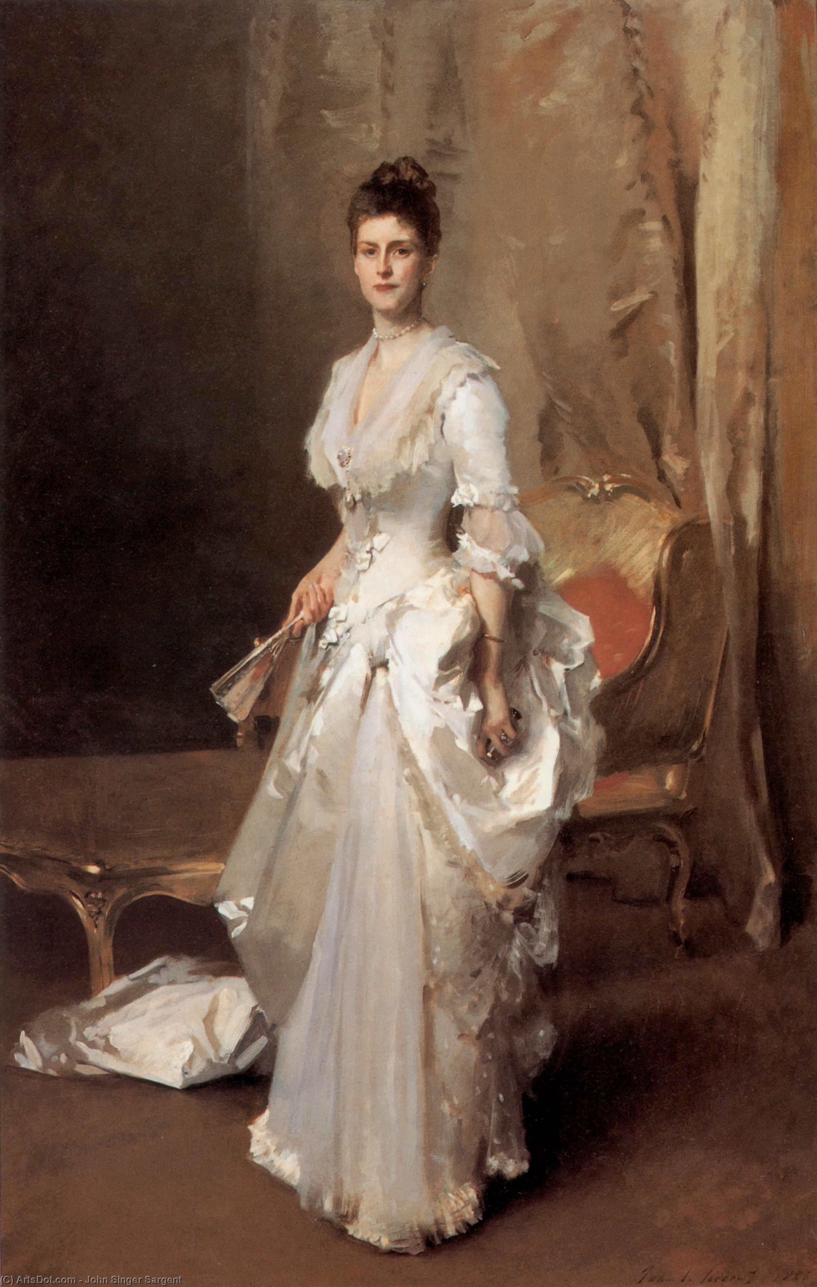 Wikioo.org - The Encyclopedia of Fine Arts - Painting, Artwork by John Singer Sargent - mrs henry white