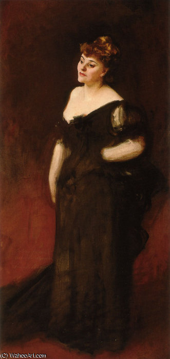 WikiOO.org – 美術百科全書 - 繪畫，作品 John Singer Sargent - 肖像哈利夫人叶片米尔班克的