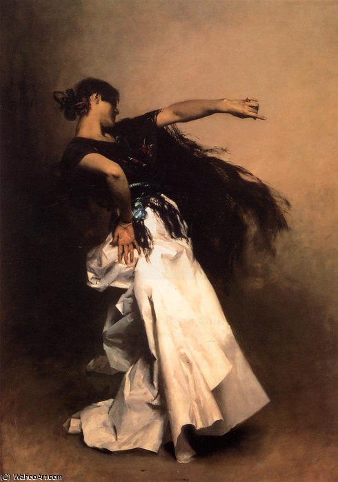 WikiOO.org - دایره المعارف هنرهای زیبا - نقاشی، آثار هنری John Singer Sargent - spanish dancer