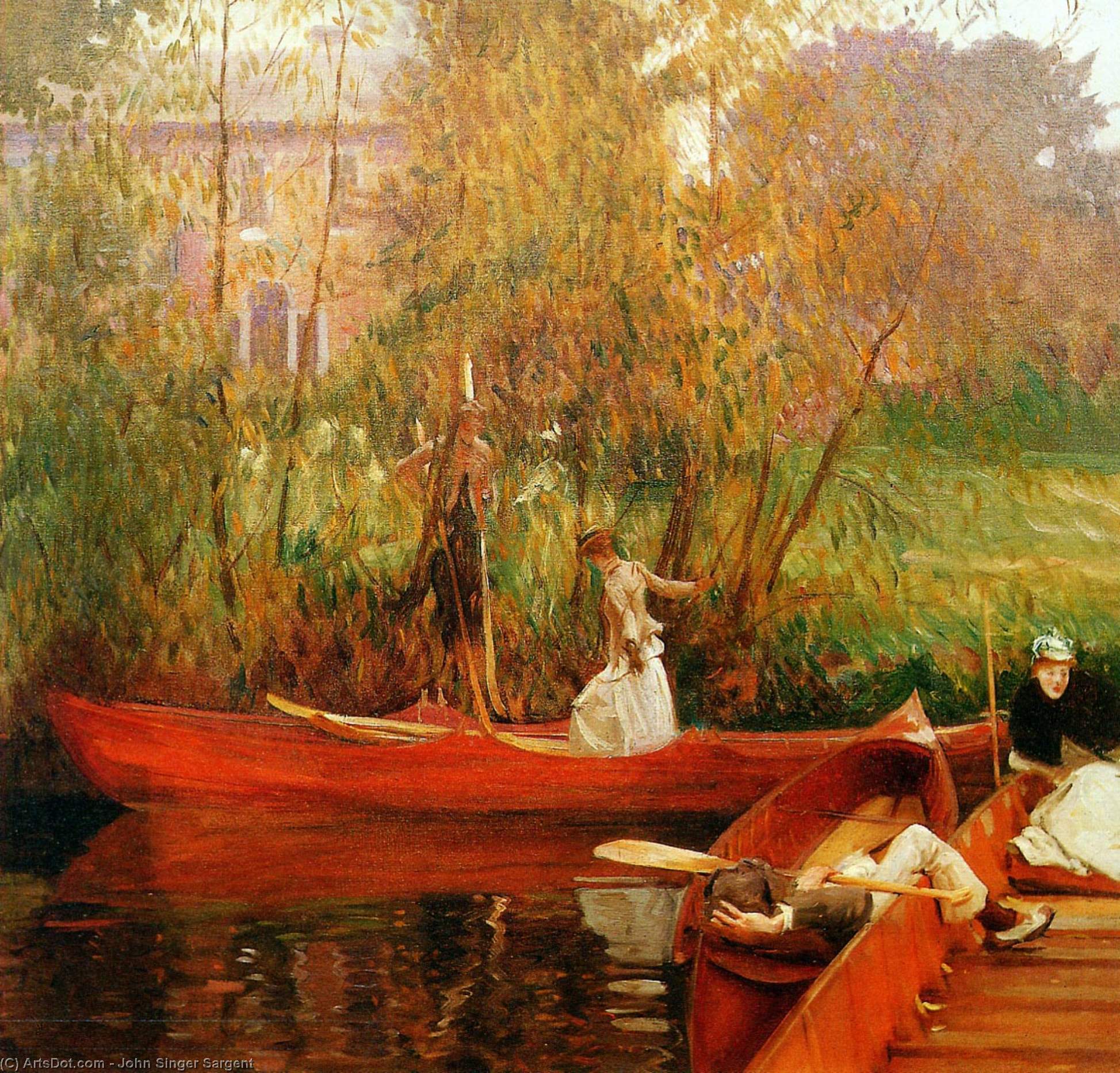 WikiOO.org - Εγκυκλοπαίδεια Καλών Τεχνών - Ζωγραφική, έργα τέχνης John Singer Sargent - The boating party Sun
