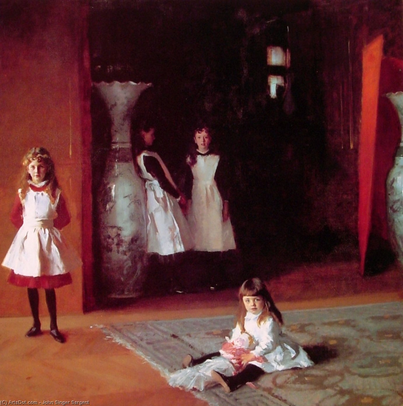 Wikioo.org - Encyklopedia Sztuk Pięknych - Malarstwo, Grafika John Singer Sargent - The Daughters of Edward Darley Boit