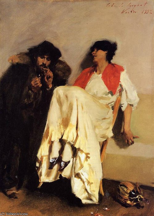 Wikioo.org - The Encyclopedia of Fine Arts - Painting, Artwork by John Singer Sargent - the sulphur match