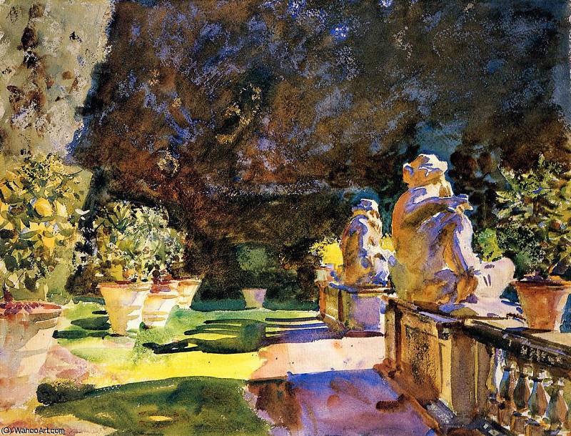 WikiOO.org - אנציקלופדיה לאמנויות יפות - ציור, יצירות אמנות John Singer Sargent - Villa di Marlia Lucca