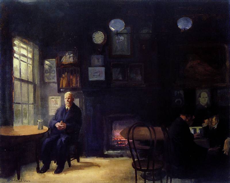 Wikioo.org - The Encyclopedia of Fine Arts - Painting, Artwork by John Sloan - back room