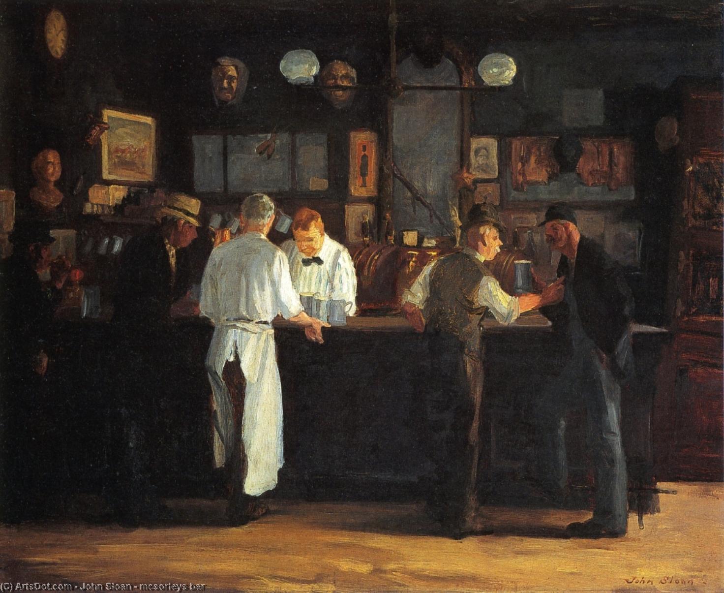 Wikioo.org - The Encyclopedia of Fine Arts - Painting, Artwork by John Sloan - mcsorleys bar