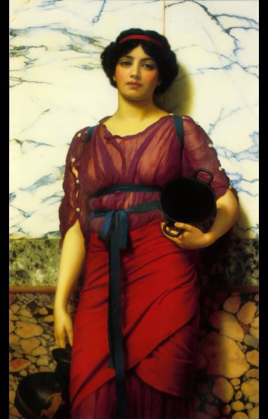 Wikioo.org - The Encyclopedia of Fine Arts - Painting, Artwork by John William Godward - grecian idyll