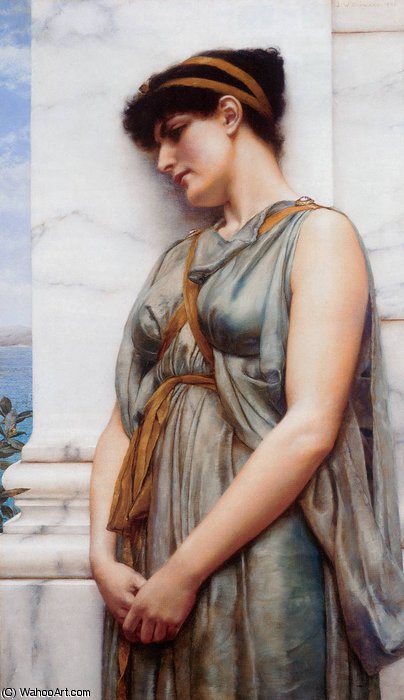 WikiOO.org - Encyclopedia of Fine Arts - Festés, Grafika John William Godward - grecian reverie