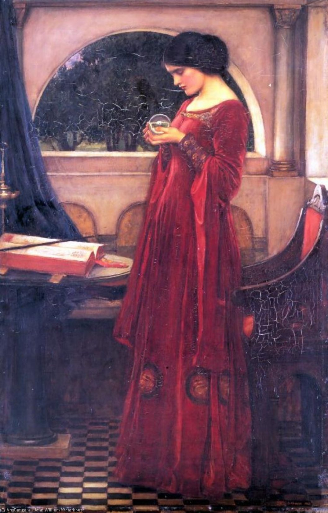 Wikioo.org - The Encyclopedia of Fine Arts - Painting, Artwork by John William Waterhouse - crystal ball