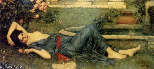 WikiOO.org - Encyclopedia of Fine Arts - Lukisan, Artwork John William Waterhouse - Sweet summer