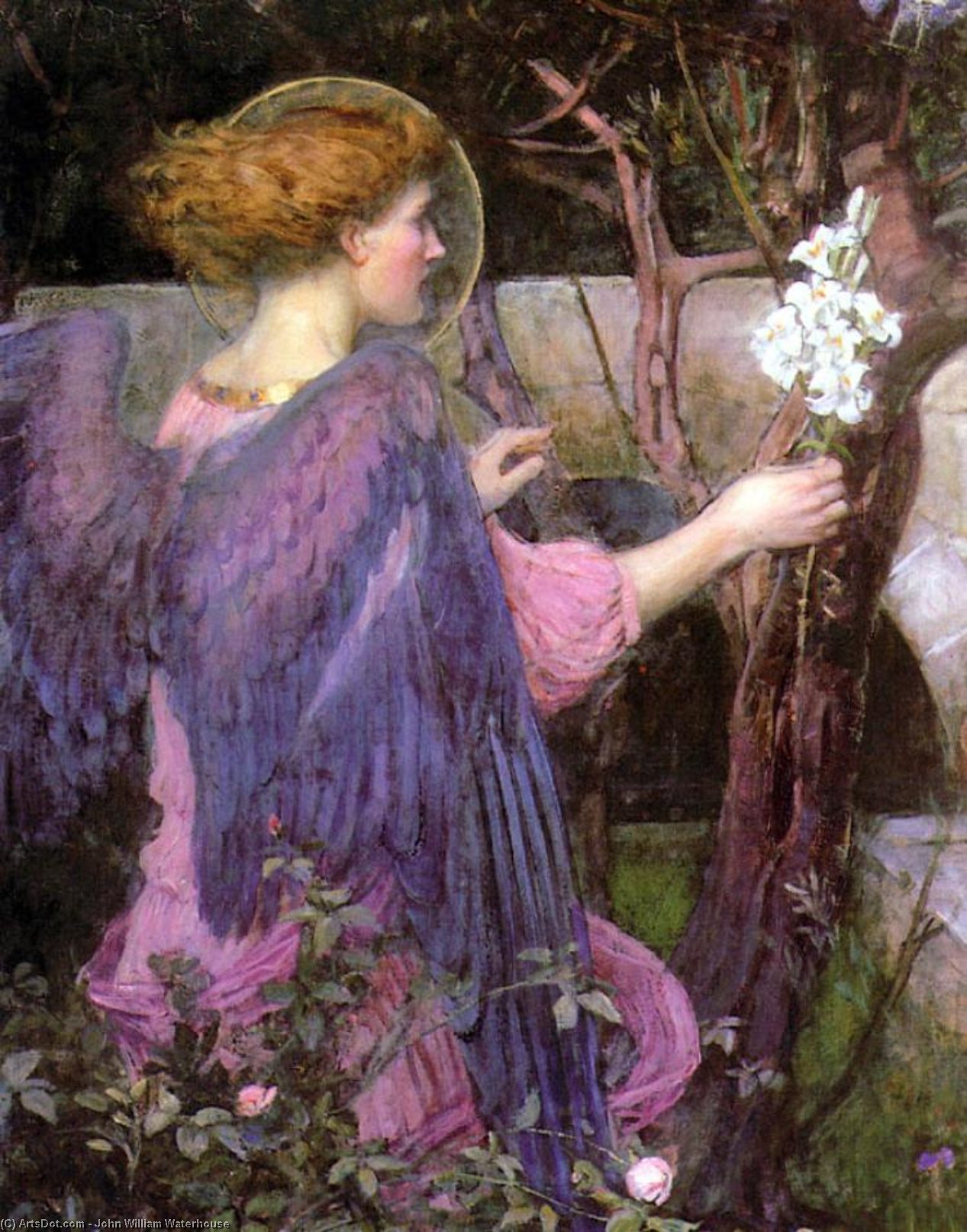 Wikioo.org - The Encyclopedia of Fine Arts - Painting, Artwork by John William Waterhouse - the annunciation