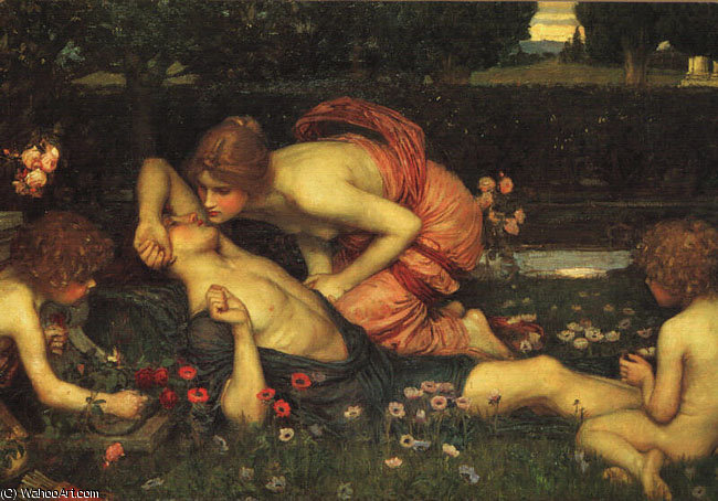 Wikioo.org - The Encyclopedia of Fine Arts - Painting, Artwork by John William Waterhouse - The Awakening of Adonis