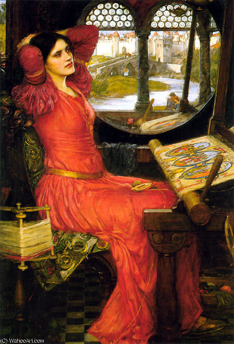 WikiOO.org - Enciclopedia of Fine Arts - Pictura, lucrări de artă John William Waterhouse - the lady of shalott