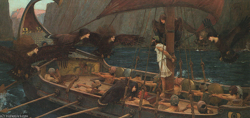 Wikioo.org - The Encyclopedia of Fine Arts - Painting, Artwork by John William Waterhouse - Ulysses and the Sirens