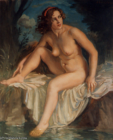 Wikioo.org - The Encyclopedia of Fine Arts - Painting, Artwork by Jorge Apperley (George Owen Wynne Apperley) - baigneuse