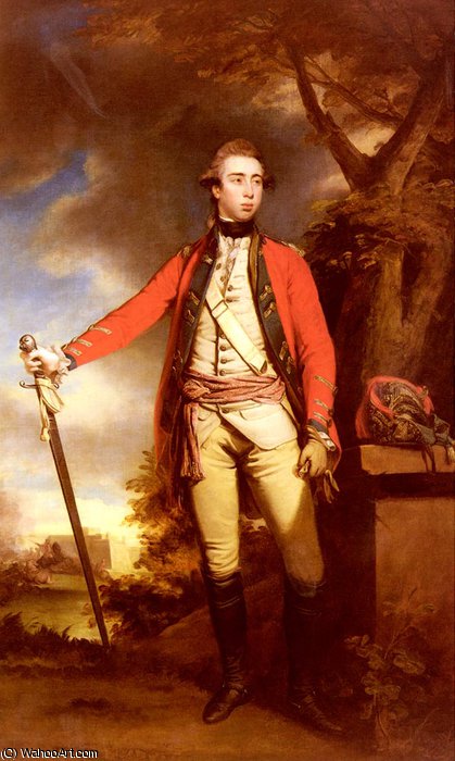 Wikioo.org - สารานุกรมวิจิตรศิลป์ - จิตรกรรม Joshua Reynolds - portrait of george townshend lord ferrers