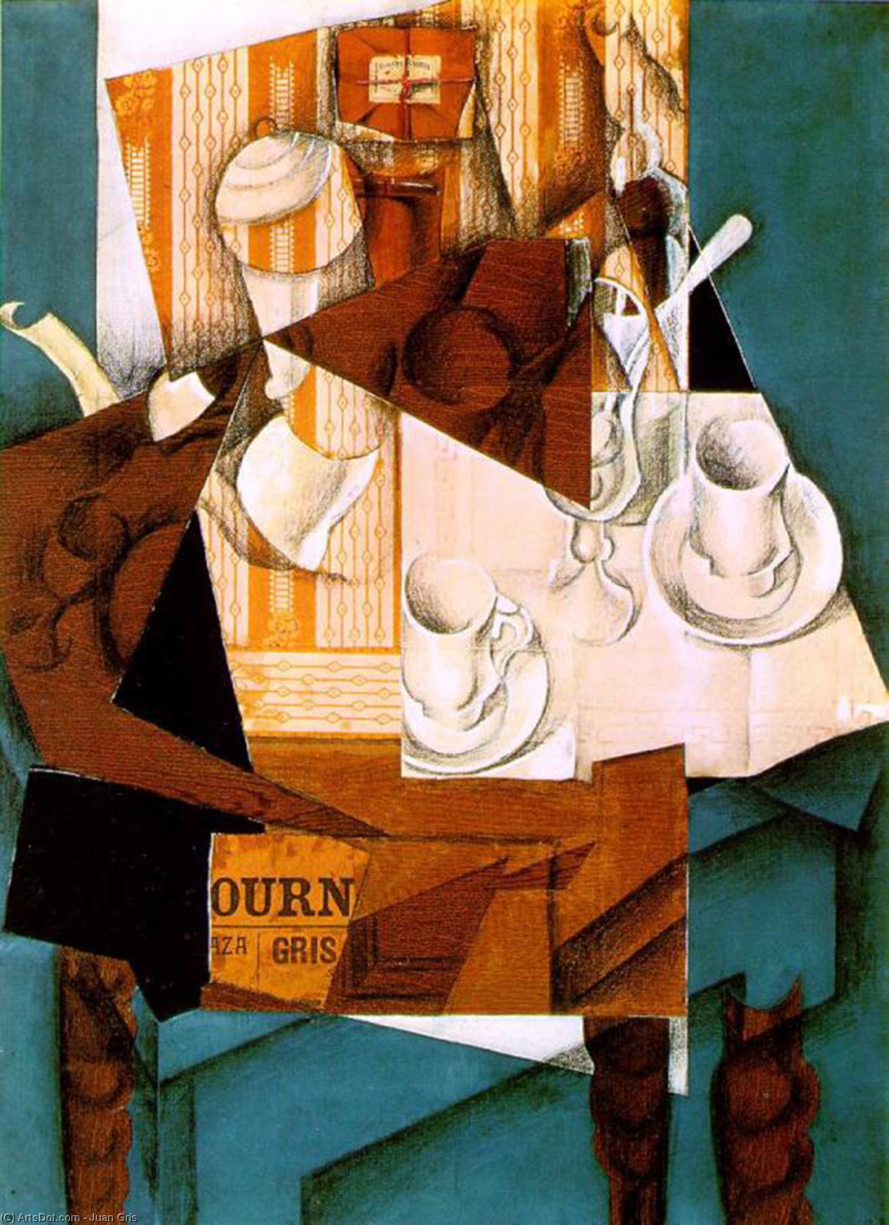 WikiOO.org - Енциклопедия за изящни изкуства - Живопис, Произведения на изкуството Juan Gris - breakfast