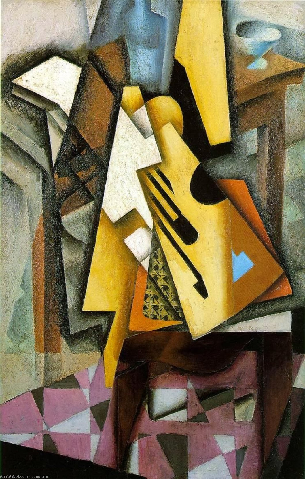 Wikioo.org - The Encyclopedia of Fine Arts - Painting, Artwork by Juan Gris - Guitar on a chair - -