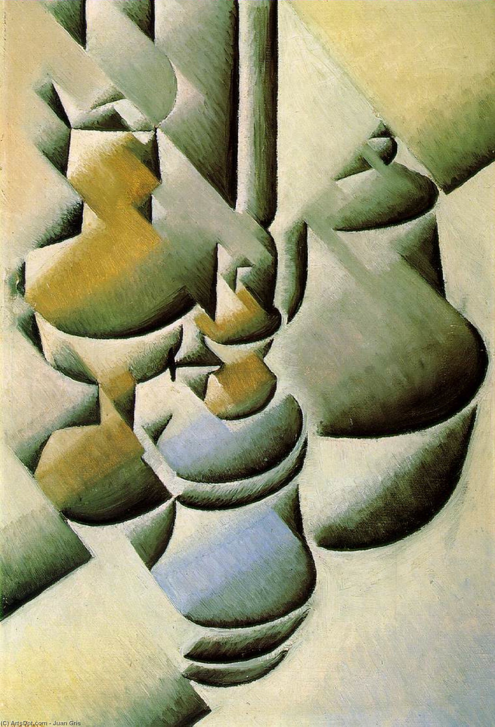 Wikioo.org - The Encyclopedia of Fine Arts - Painting, Artwork by Juan Gris - Still life with oil lamp - -