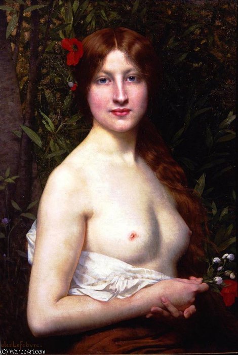 Wikioo.org - The Encyclopedia of Fine Arts - Painting, Artwork by Jules Joseph Lefebvre - Demi nude