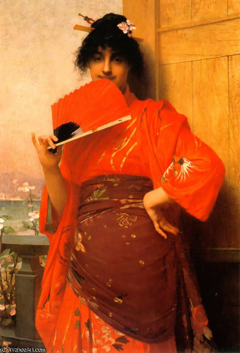 Wikioo.org – L'Encyclopédie des Beaux Arts - Peinture, Oeuvre de Jules Joseph Lefebvre - Le langage du Fan