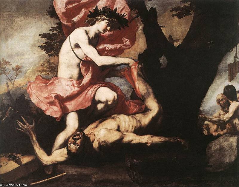 Wikioo.org - Die Enzyklopädie bildender Kunst - Malerei, Kunstwerk von Jusepe De Ribera (Lo Spagnoletto) - Apollo und Marsyas
