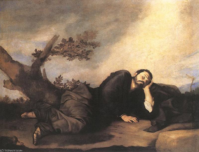Wikioo.org - Die Enzyklopädie bildender Kunst - Malerei, Kunstwerk von Jusepe De Ribera (Lo Spagnoletto) - Jakobs Traum