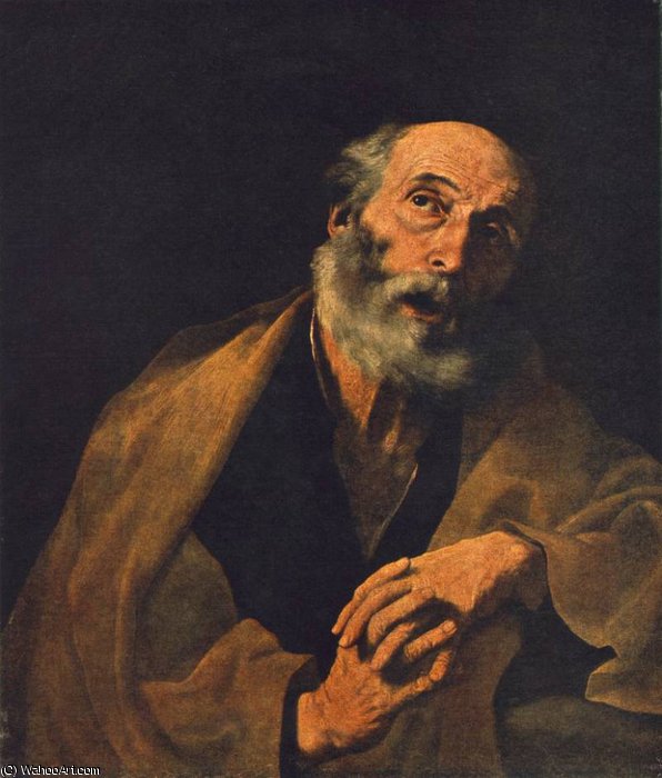 Wikioo.org – La Enciclopedia de las Bellas Artes - Pintura, Obras de arte de Jusepe De Ribera (Lo Spagnoletto) - san pedro