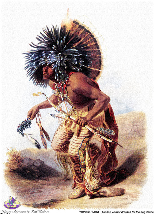 Wikioo.org - The Encyclopedia of Fine Arts - Painting, Artwork by Karl Bodmer - sharper native americans (10)