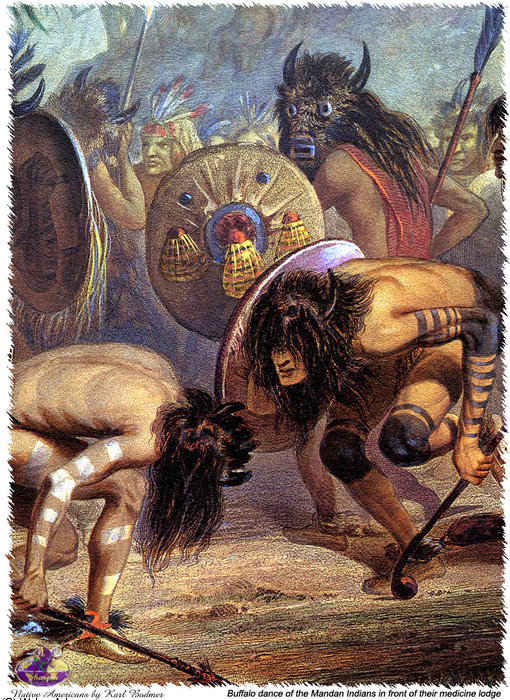 Wikioo.org - The Encyclopedia of Fine Arts - Painting, Artwork by Karl Bodmer - sharper native americans (12)