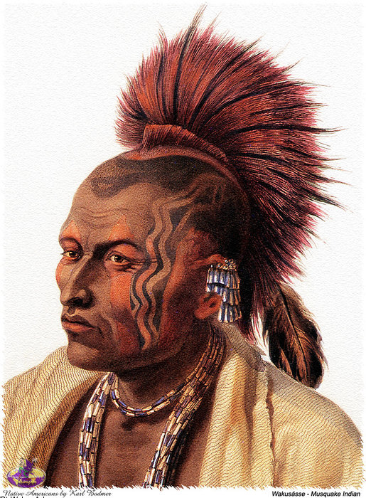 Wikioo.org - The Encyclopedia of Fine Arts - Painting, Artwork by Karl Bodmer - sharper native americans (17)