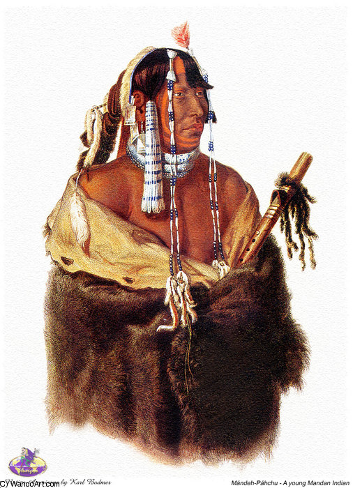 WikiOO.org - Enciclopédia das Belas Artes - Pintura, Arte por Karl Bodmer - sharper native americans (20)