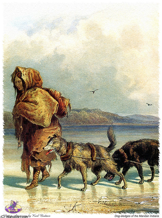 Wikioo.org – L'Encyclopédie des Beaux Arts - Peinture, Oeuvre de Karl Bodmer - Amérindiens nettes (21)